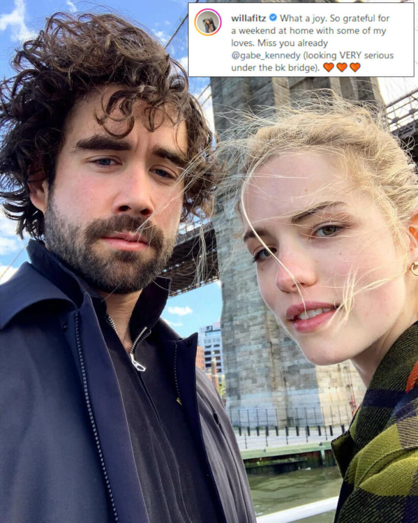 Willa Fitzgerald and Gabe Kennedy on a windy day
