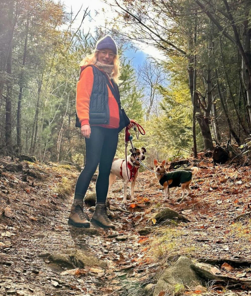 Willa Fitzgerald with her dogs