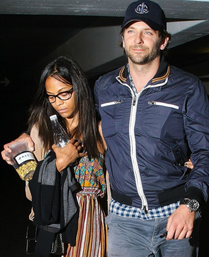 Zoe Saldana and ex boyfriend Bradley Cooper