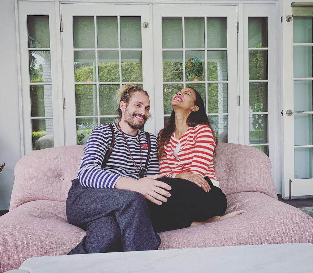 Zoe Saldana and husband Marco Perego