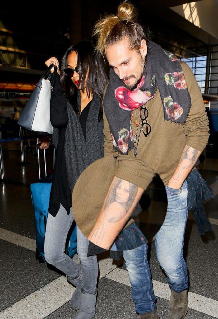 Zoe Saldana husband tattoo