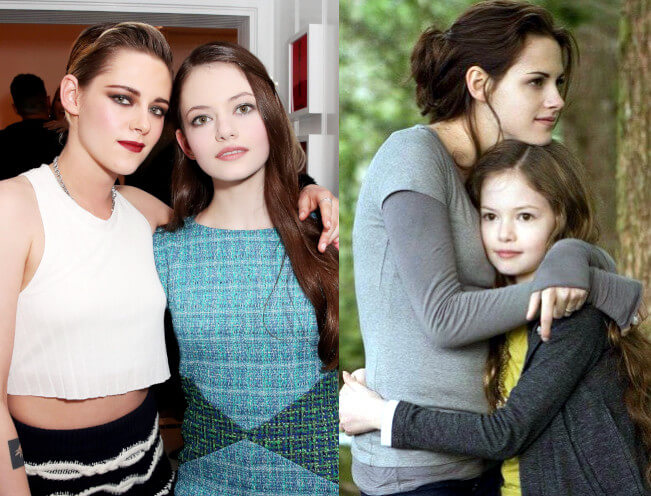 Mackenzie Foy and Kristen Stewart in Twilight