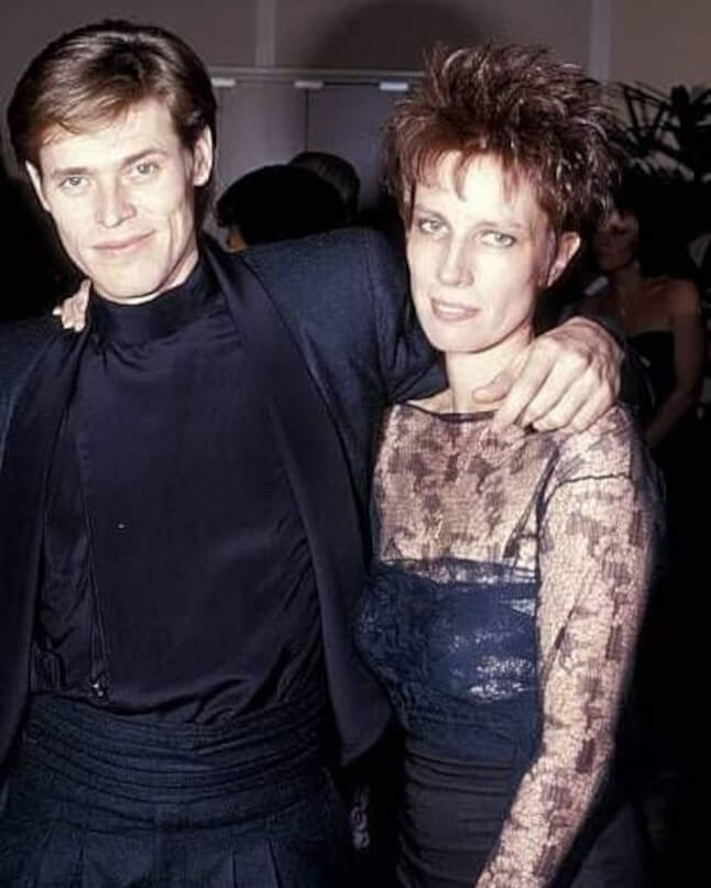 old picture of Willem Dafoe and Elizabeth LeCompte