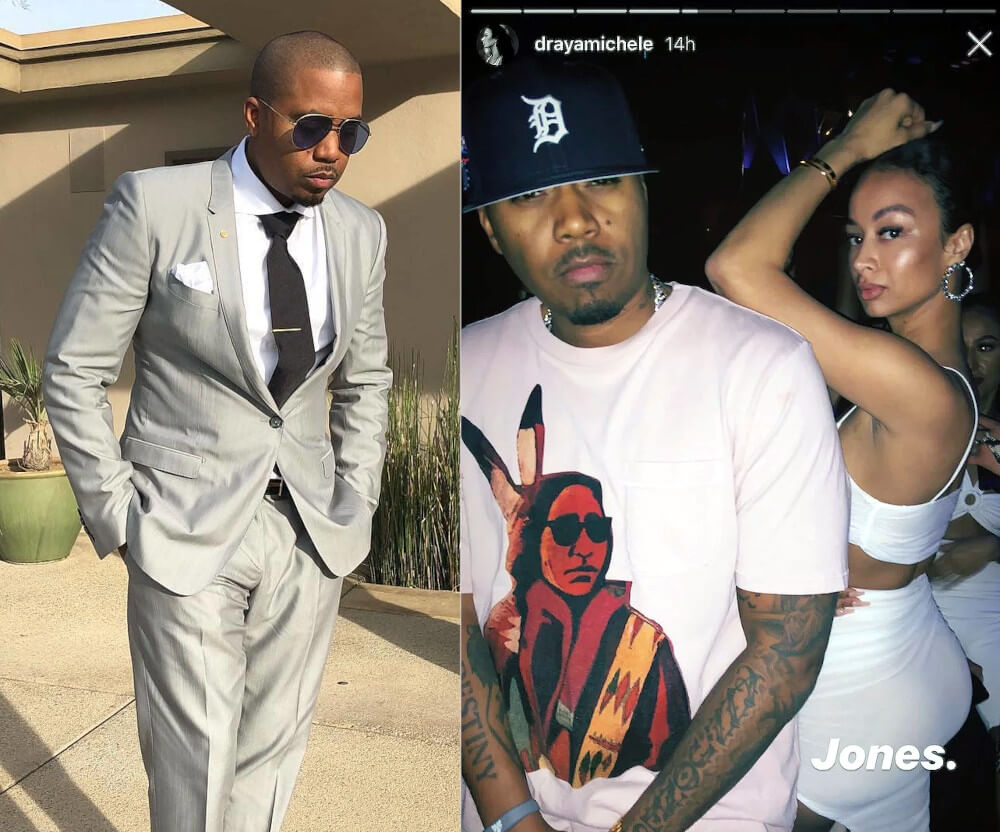 rapper Nas with his new lady Draya Michele