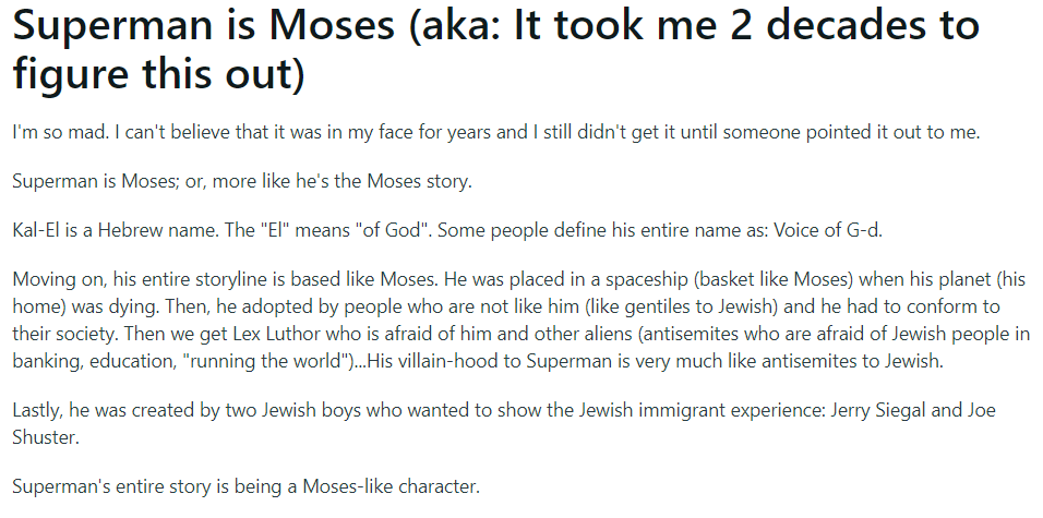 superman is Moses