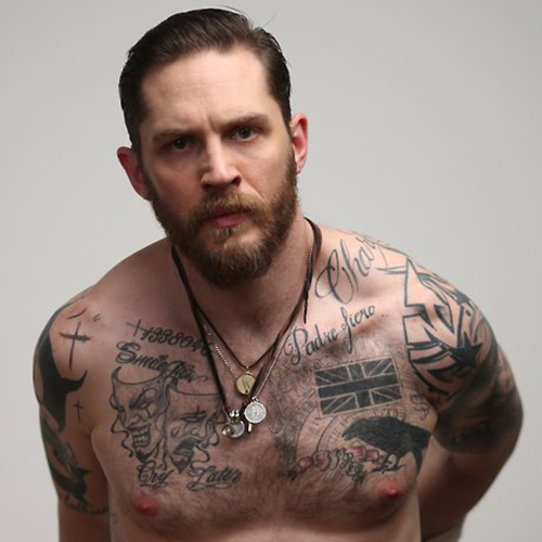 tom hardy stomach tattoo